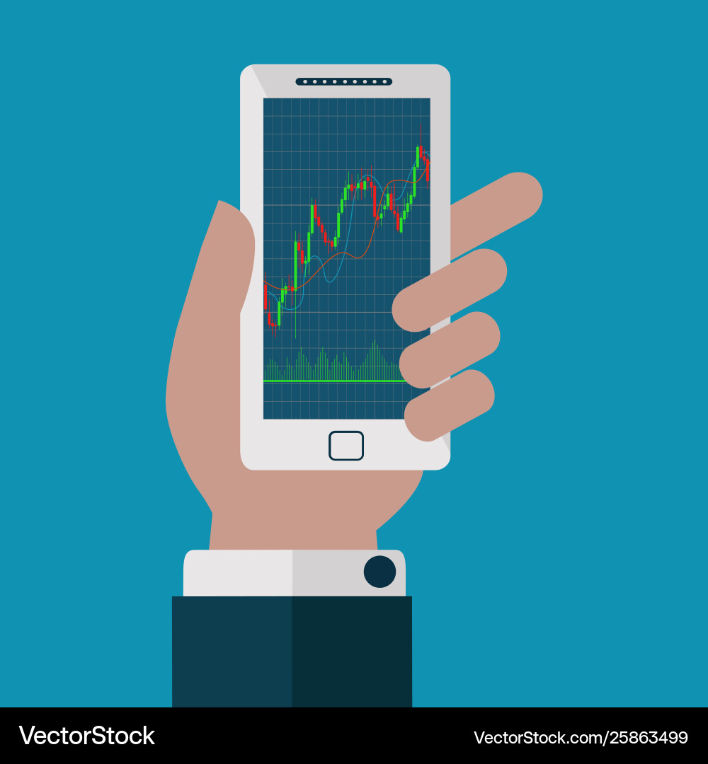 Forex Handel japanische Kerzen Diagramm auf einem mobilen Forex Handel japanische Kerzen Diagramm auf einem mobilen vektorbild