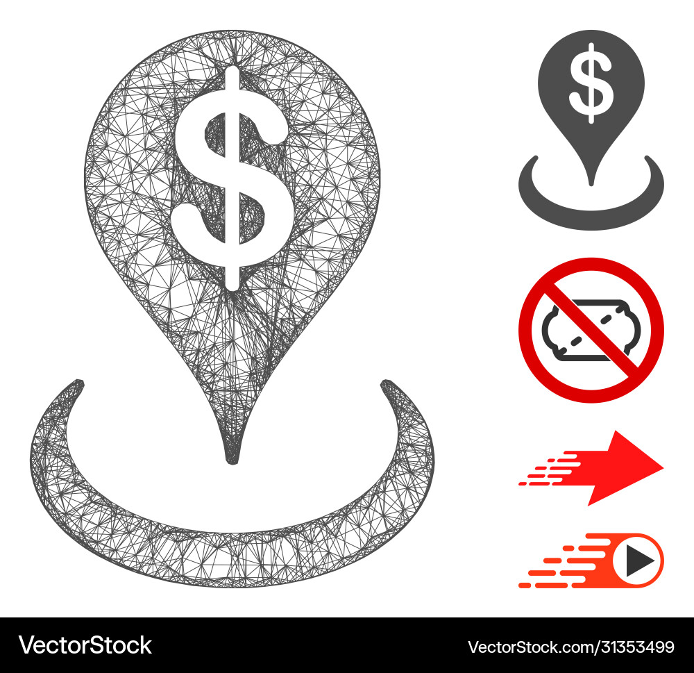 Geo targeting web mesh Geo targeting web mesh vector image