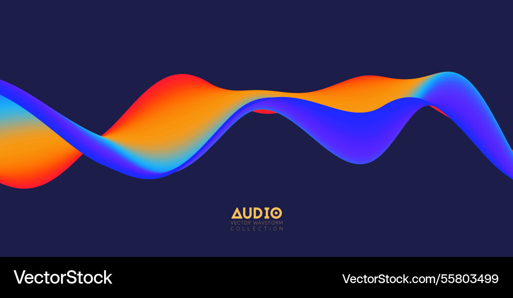 Gradient sound wave abstract background colorful Gradient sound wave abstract background colorful vector image