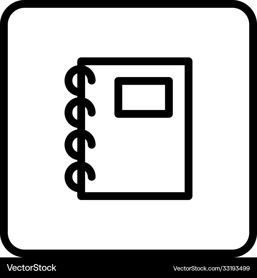 Notebook line icon Vector Image