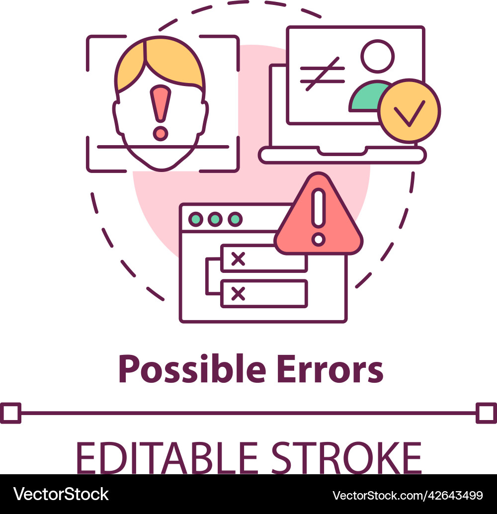 Possible errors concept icon Possible errors concept icon Vector Image