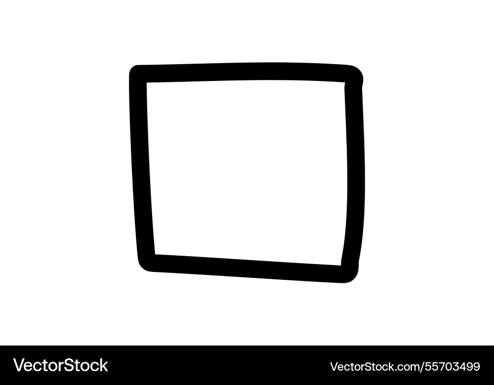 Simple blank checkbox icon without mark vector image