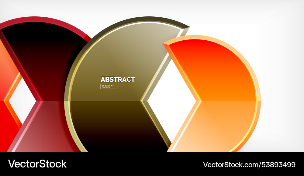Trendy round shapes with triangular angle design Vector Image
