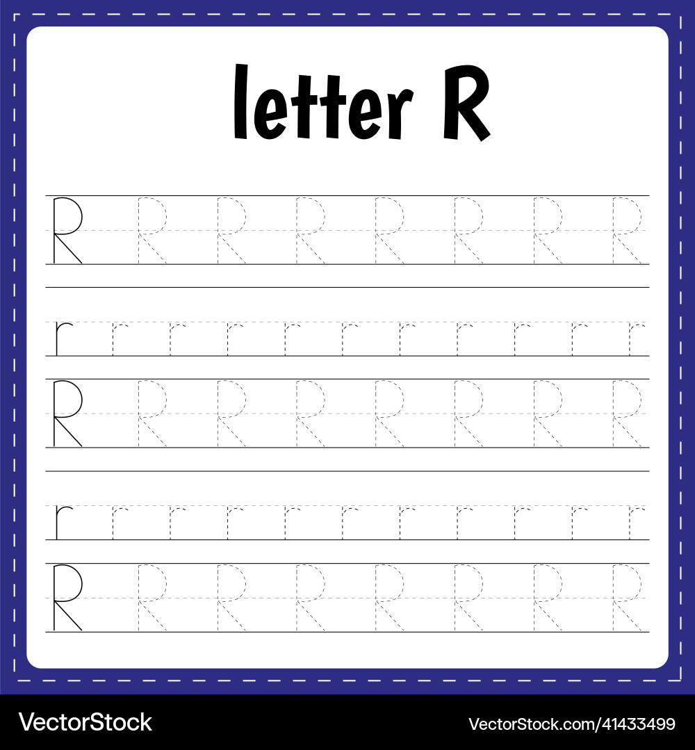 Writing letters tracing page practice sheet Writing letters tracing page practice sheet Vector Image