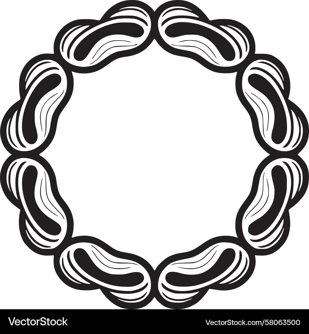 Abstract Bean Circle Pattern Vector Image