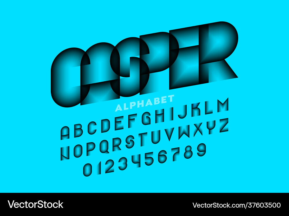 Abstract disappeared style font Abstract disappeared style font vector image