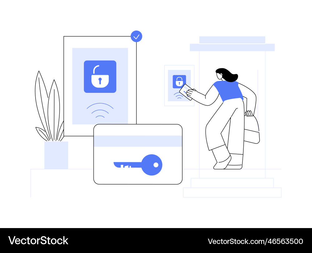 Access control system abstract concept Access control system abstract concept vector image
