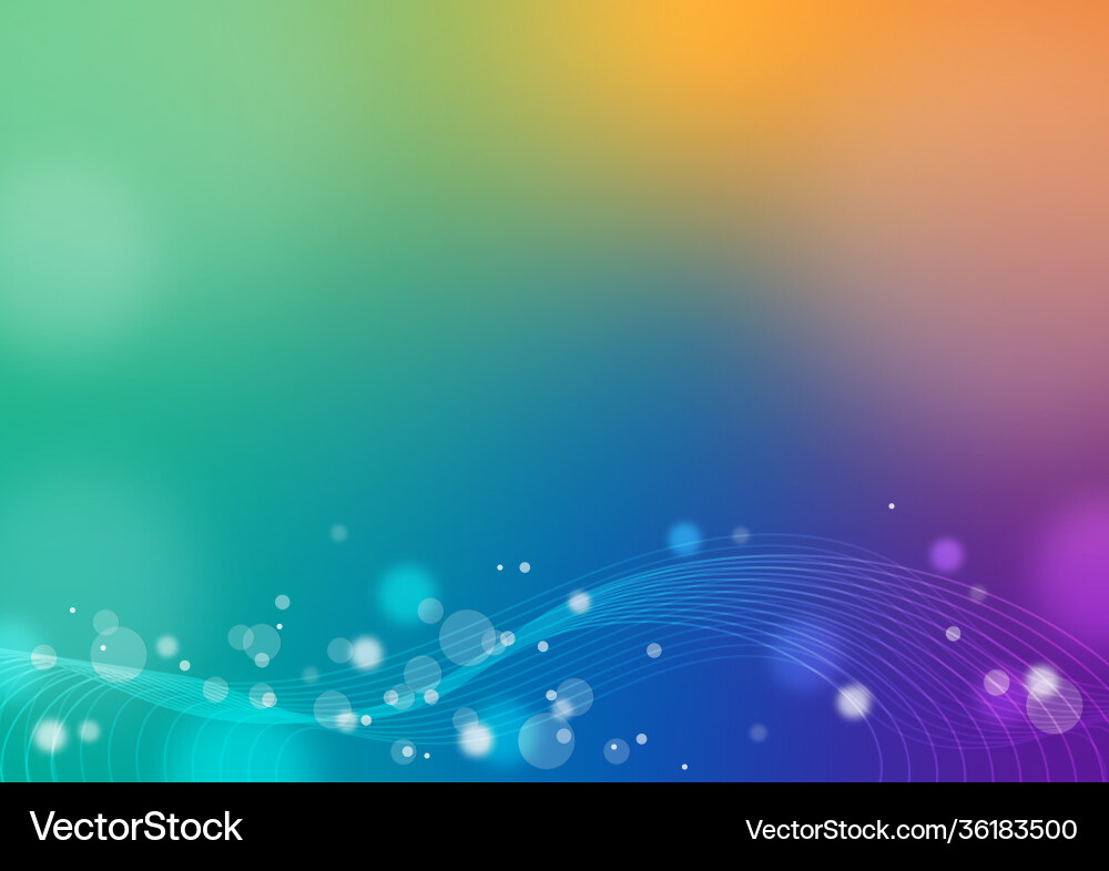 Bokeh on colorful background abstract Vector Image