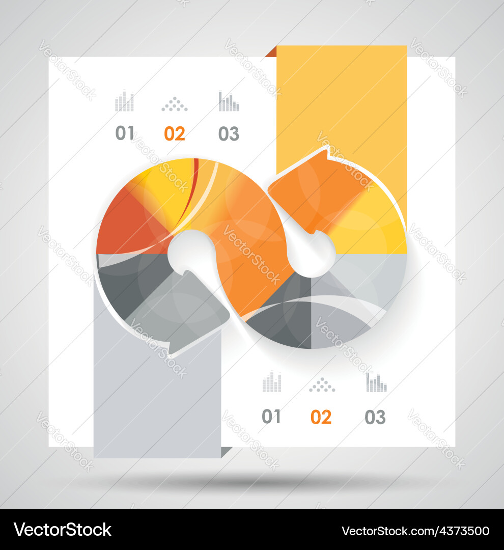 Brochure design with arrows elements Vector Image