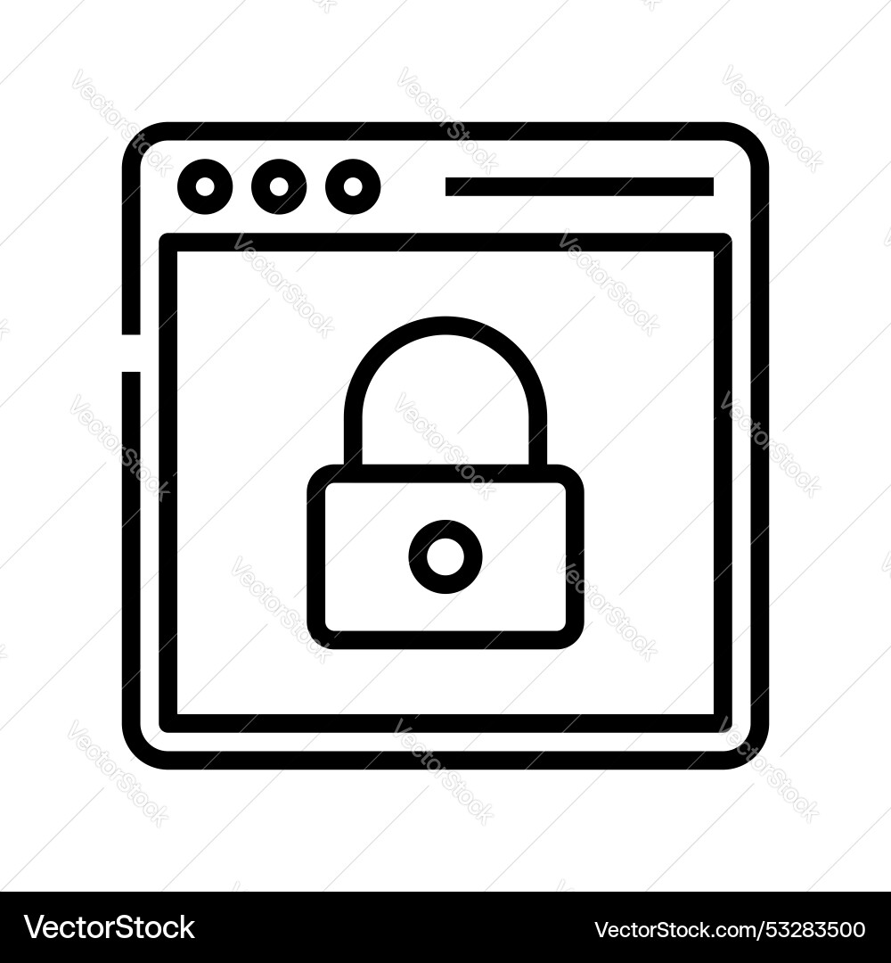 Browser icon outline style design isolated Browser icon outline style design isolated vector image