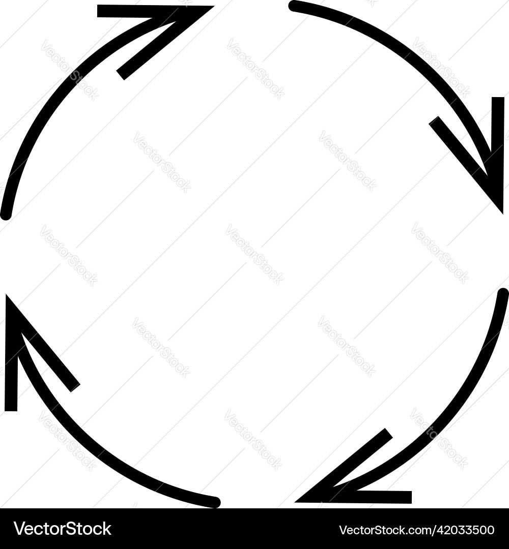 Circular circle arrow element as recycling update Circular circle arrow element as recycling update vector image