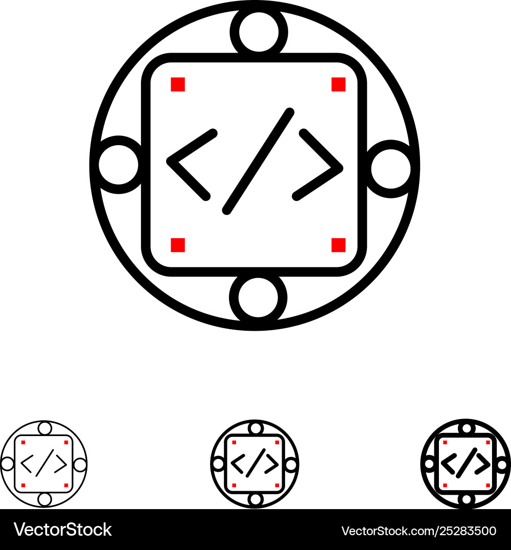 Code custom implementation management product Code custom implementation management product vector image
