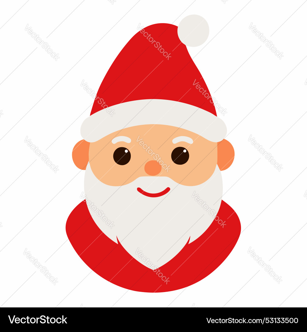 Cute-santa-portrait-isoliert-on-white-background Cute-santa-portrait-isoliert-on-white-background vektorbild
