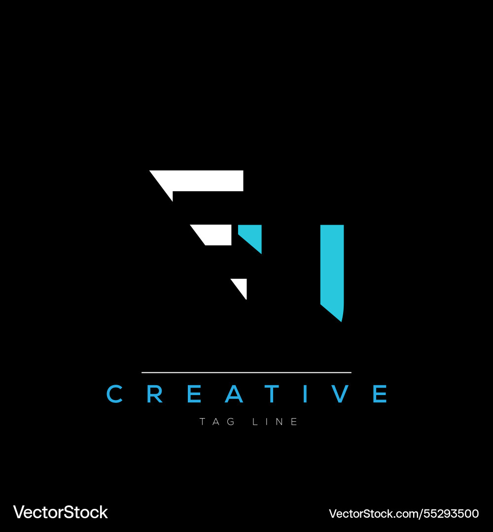Eu creative monogram logo Eu creative monogram logo Vector Image
