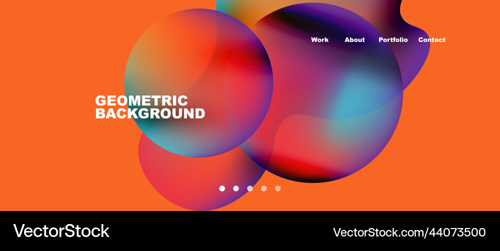 Flowing gradient colors and round elements Flowing gradient colors and round elements vector image
