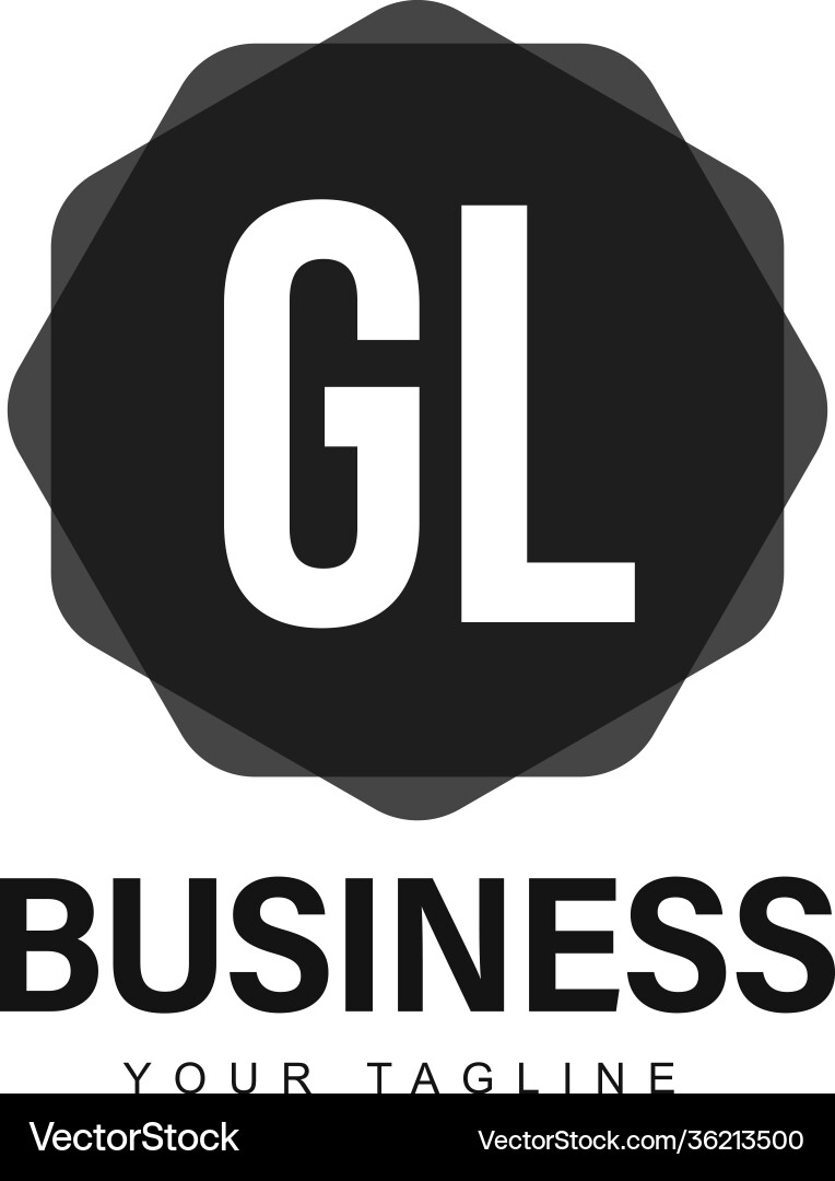 Gl initial a logo design with abstract style Gl initial a logo design with abstract style Vector Image