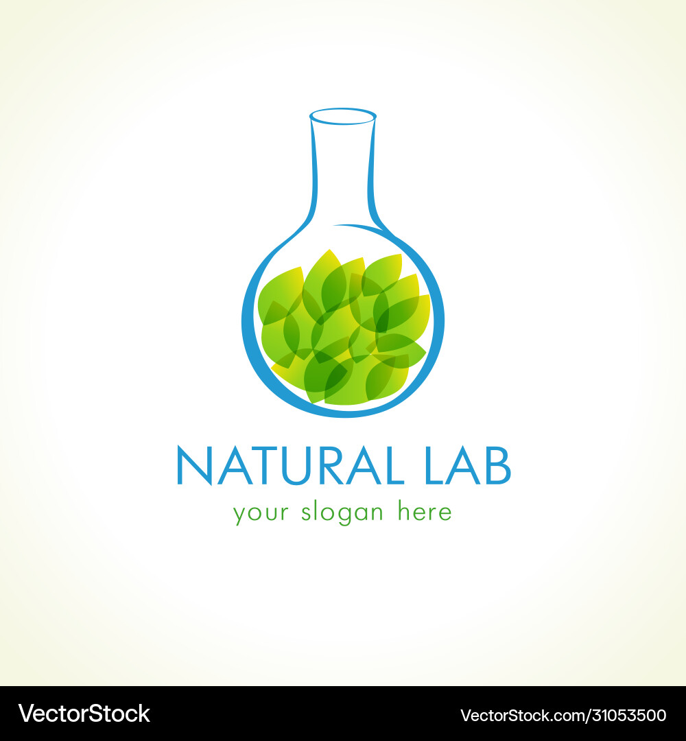 Laboratory Testing Flask Logo vector image