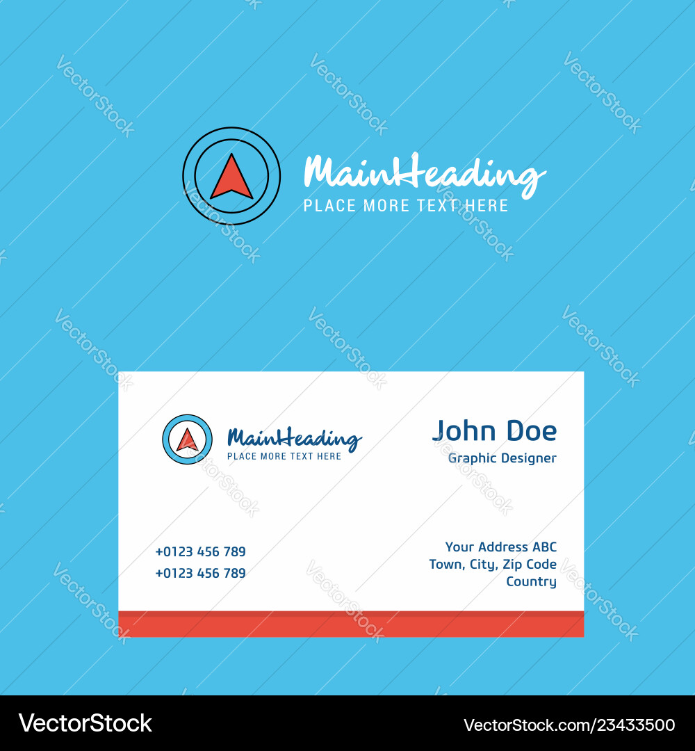 Map pointer logo design with business card Map pointer logo design with business card Vector Image
