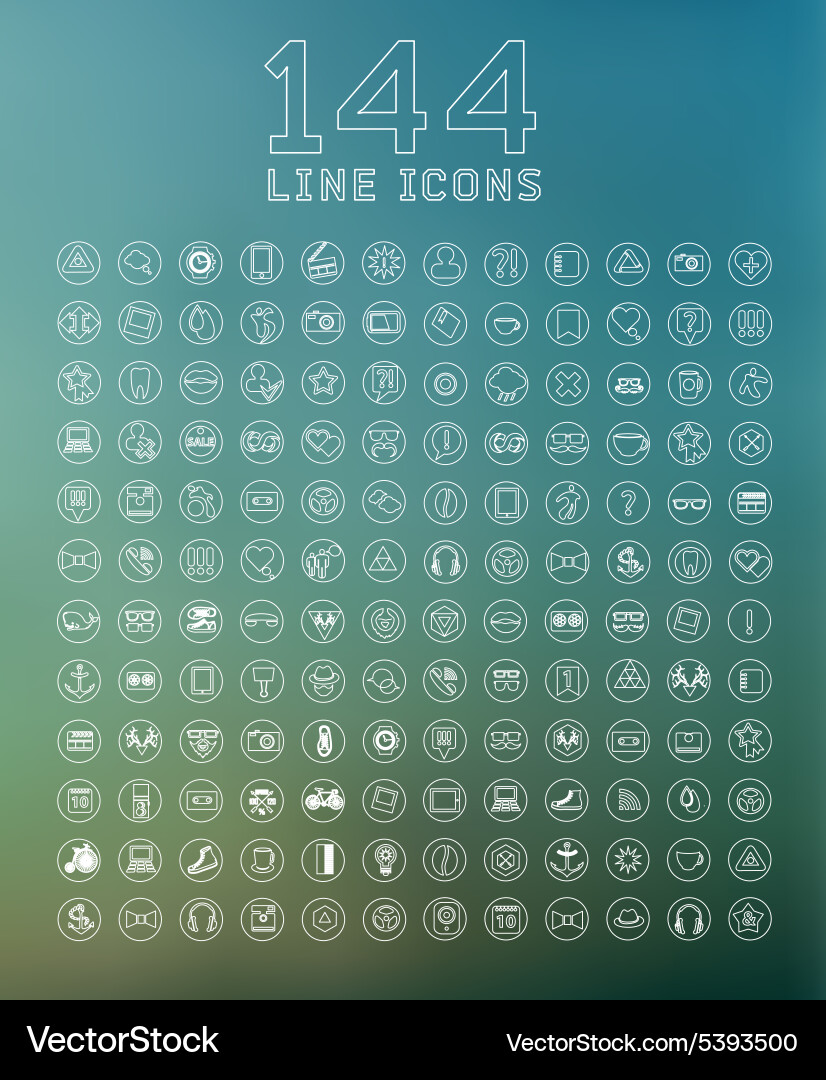 Modern thin line icons for web and mobile vector image