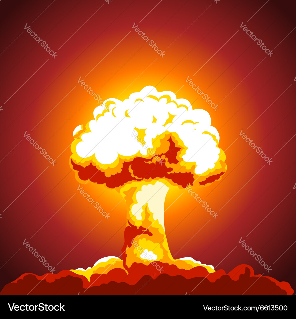 Nuclear explosion Royalty Free Vector Image - VectorStock