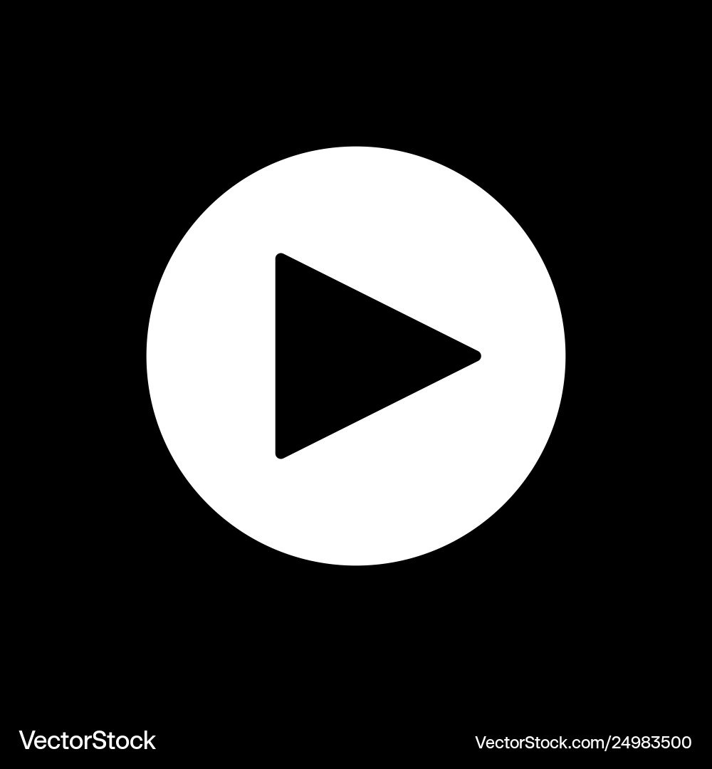 Play button icon in linear style isolated vector image