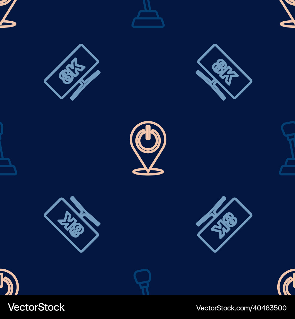 Set line gear shifter computer monitor and power Vector Image