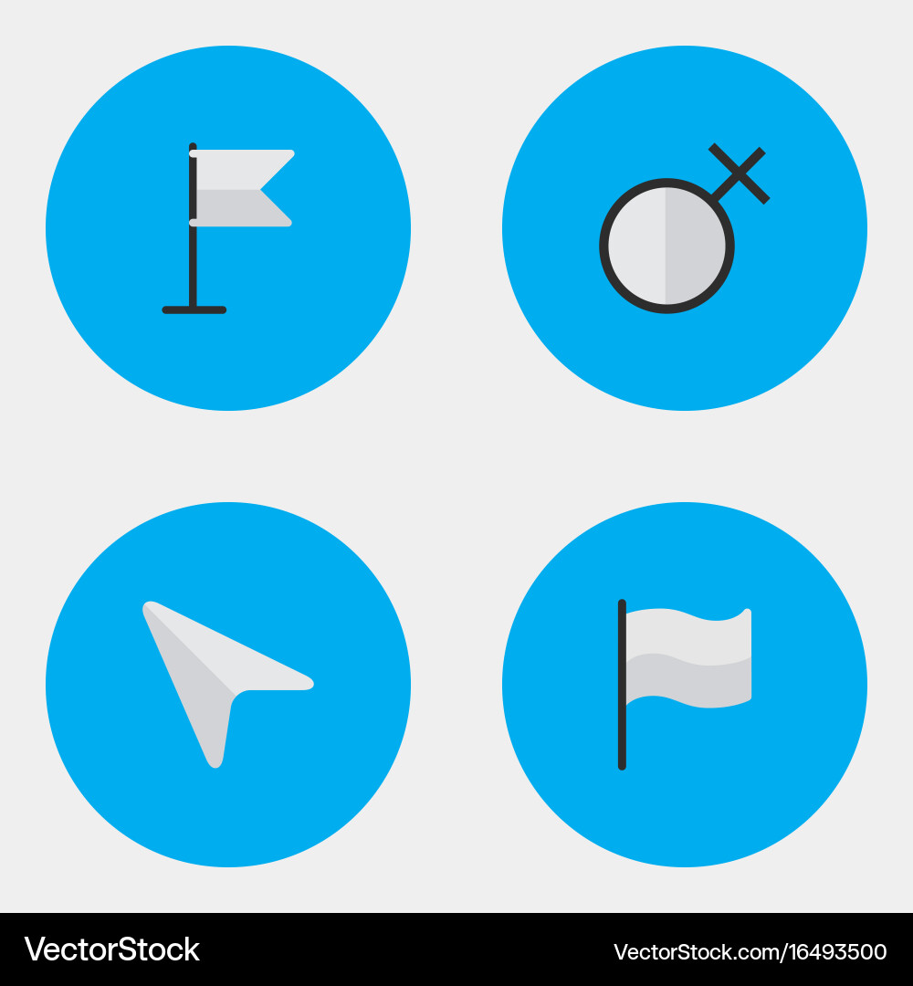 Set of simple design icons Vector Image