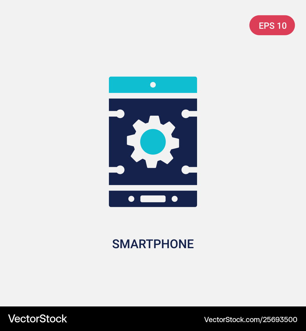 Two color smartphone icon from artificial Two color smartphone icon from artificial vector image