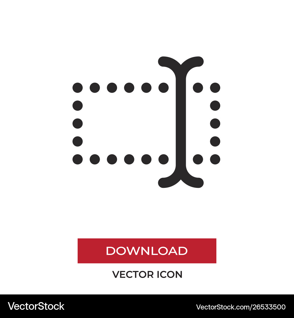 Type icon in modern style for web site and mobile vector image
