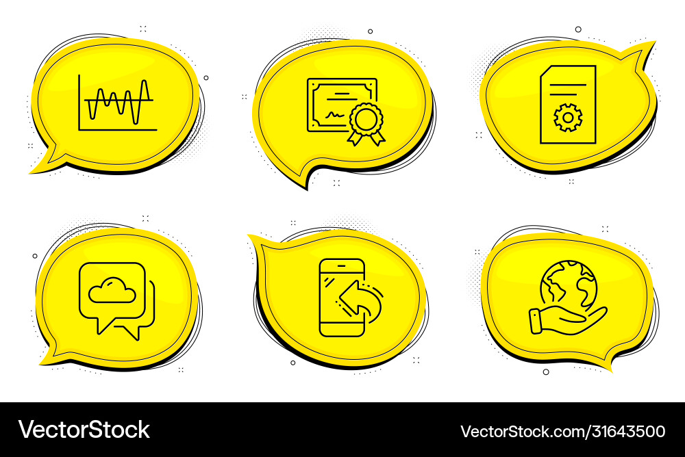 Weather forecast incoming call and stock analysis Vector Image