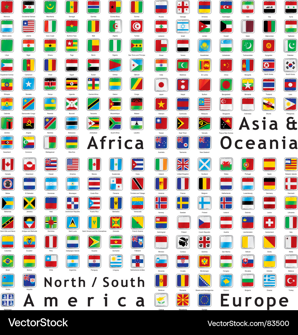 World Flags Collection vector image