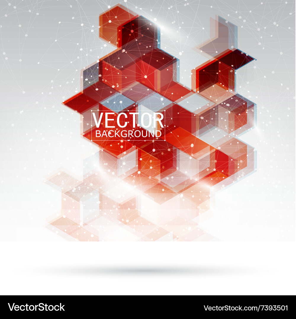 Abstract design hexagonal background vector image