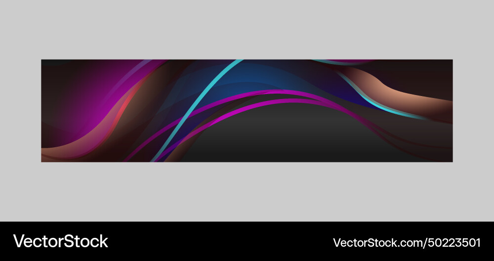 Abstract dynamic vibrant gradient horizontal vector image