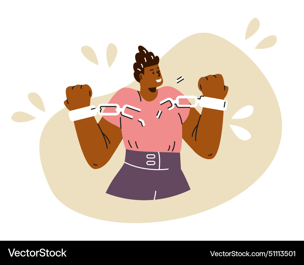 Activist with clenched fists Vector Image