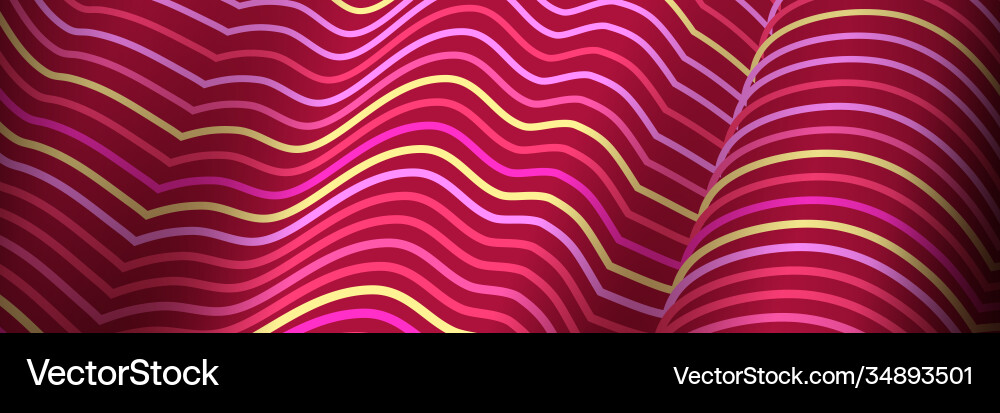 Banner wave lines pattern an abstract stripe Banner wave lines pattern an abstract stripe Vector Image