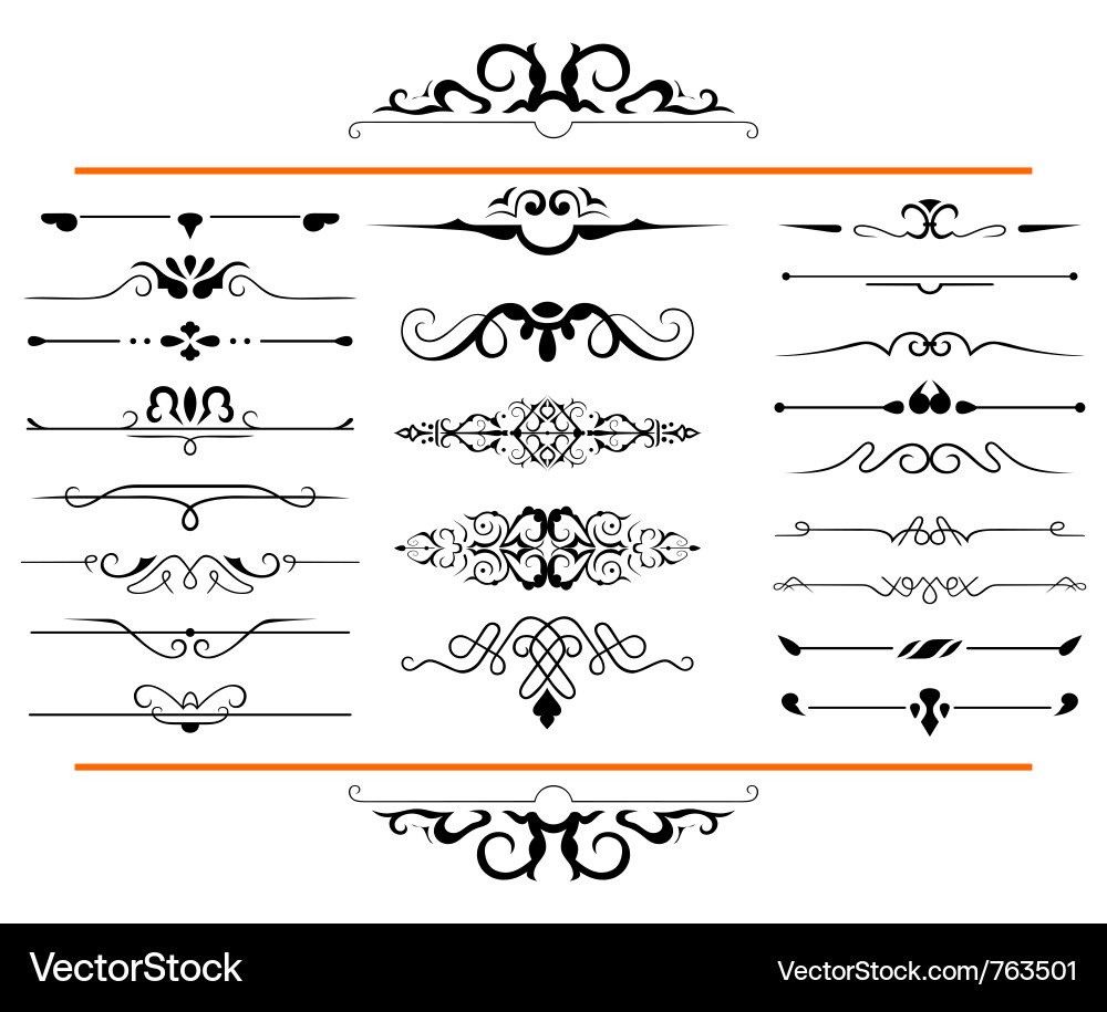 Calligraphic Flourishes vector image