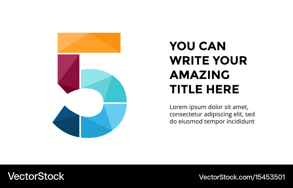Circular Arrow Graph Presentation Slide Vector Image