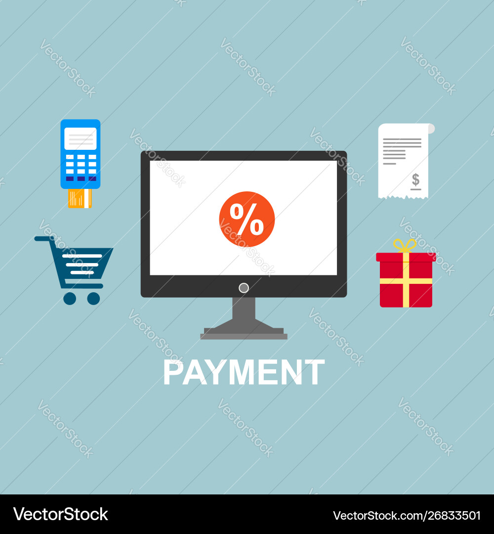 Concept online and mobile payments for web page Concept online and mobile payments for web page vector image