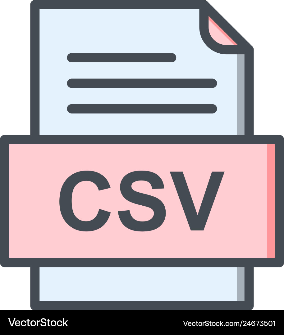 Csv file document icon vector image