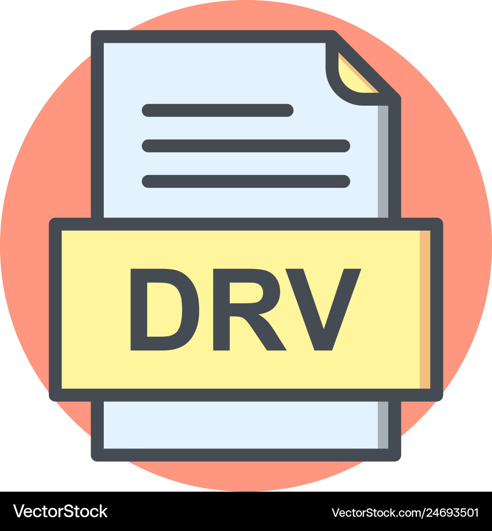 Drv file document icon Vector Image