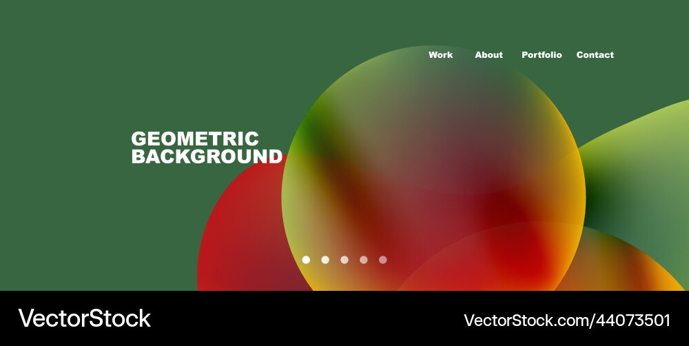 Flowing gradient colors and round elements Vector Image
