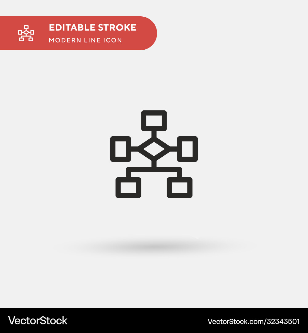 Hierarchical structure simple icon vector image