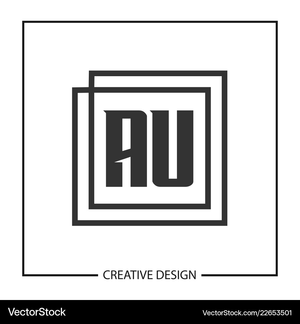 Initial letter au logo template design Initial letter au logo template design vector image
