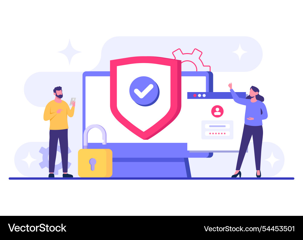 Password secure access data protection cyber Vector Image
