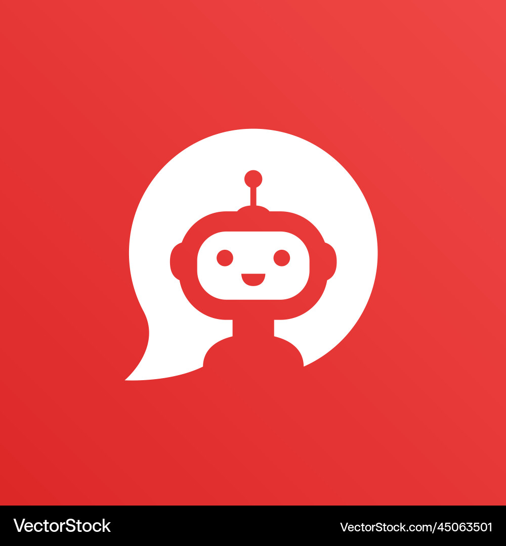 Robot Support Chatbot Icon vector image