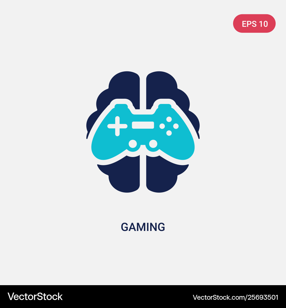 Two color gaming icon from artificial Two color gaming icon from artificial vector image