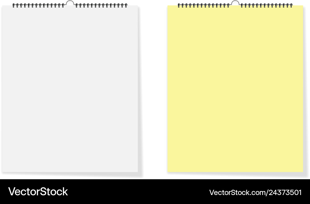 Two sheets of paper different colors with a shadow Two sheets of paper different colors with a shadow vector image