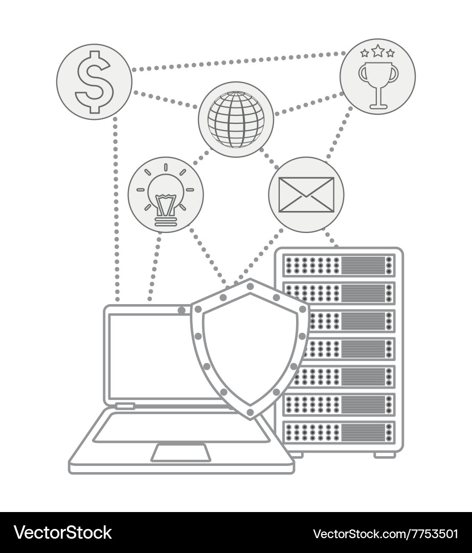 Web hosting design vector image