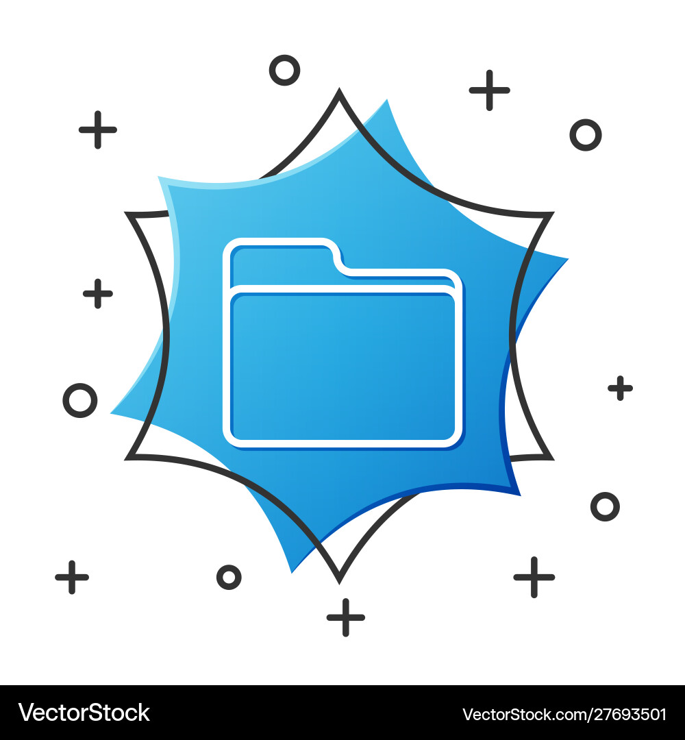 White line document folder icon isolated on White line document folder icon isolated on vector image