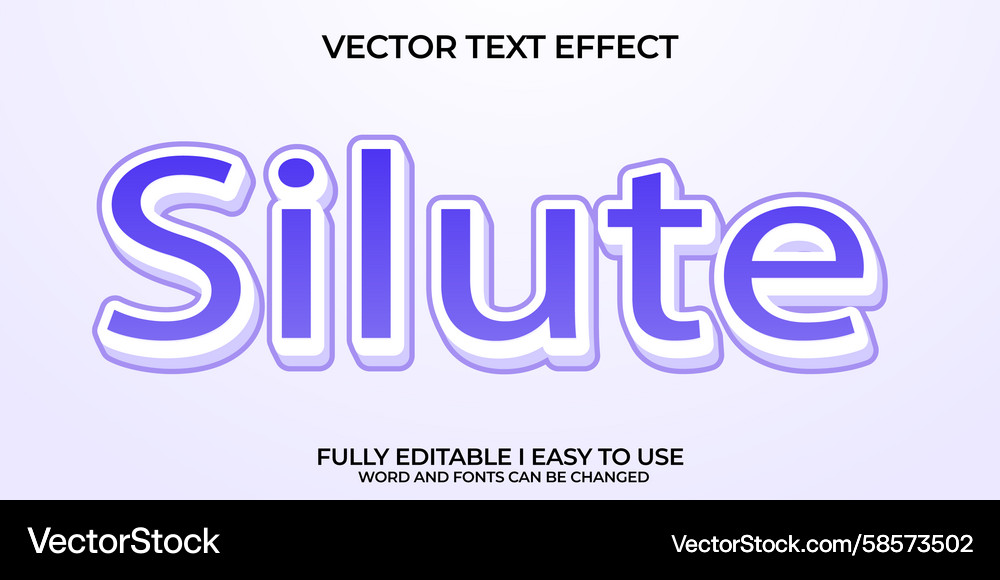 3D Text Effect - Editable Vector Image